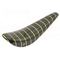 20 Inch Vinyl Sparkle Banana Seat w/Stripes - Black Glitter/Gold