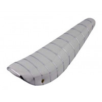 20 Inch Vinyl Sparkle Banana Seat w/Stripes - White Glitter/Silver