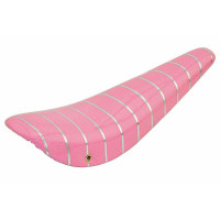 20 Inch Vinyl Sparkle Banana Seat w/Stripes - Pink Glitter/Silver