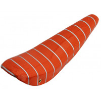 20 Inch Vinyl Sparkle Banana Seat w/Stripes - Orange Glitter/Silver