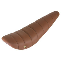 20 Inch Vinyl Tuck/Roll Banana Seat - Brown/Black Stitch 