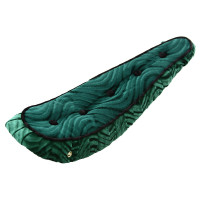 20 Inch Spiral Velour Banana Seat w/Buttons - Green/Black
