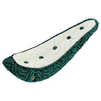 20 Inch Spiral Velour Banana Seat w/Buttons - White/Green