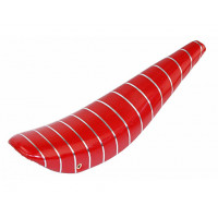 26 Inch Vinyl Sparkle Banana Seat w/Stripes - Red Glitter/Silver