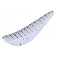 26 Inch Vinyl Sparkle Banana Seat w/Stripes - White Glitter/Silver