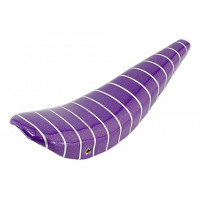 26 Inch Vinyl Sparkle Banana Seat w/Stripes - Purple Glitter/Silver