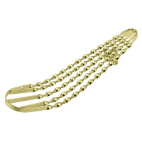 20 Inch Flat Twisted Banana Seat Pan - Gold Tone