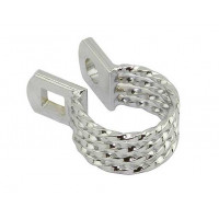 Square Twisted Seat Post Clamp 28.6mm - Chrome