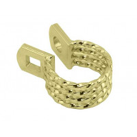 Square Twisted Seat Post Clamp 28.6mm - Gold Tone