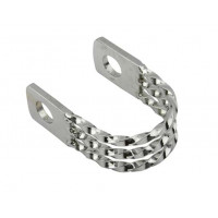 Square Twisted Seat Post Clamp Cover 28.6mm - Chrome
