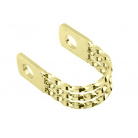 Square Twisted Seat Post Clamp Cover 28.6mm - Gold Tone