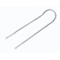 24 Inch Square Twisted Axle Mount Sissy Bar - Chrome