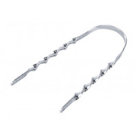 21 Inch Flat Twisted Sissy Bar - Chrome