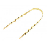 21 Inch Flat Twisted Sissy Bar - Gold Tone