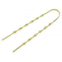 27 Inch Flat Twisted Sissy Bar - Gold Tone