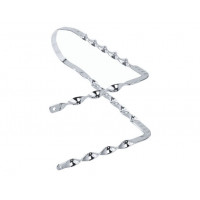 21 Inch Flat Twisted 90 Degree Bent Sissy Bar - Chrome