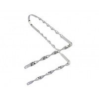 25 Inch Flat Twisted 90 Degree Bent Sissy Bar - Chrome