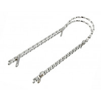 19 Inch Double Square Twisted Sissy Bar - Chrome
