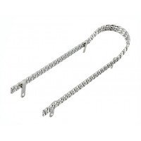 19 Inch Triple Square Twisted Sissy Bar - Chrome