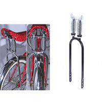 20 Inch Dual Spring Axle Mount Suspension Sissy Bar - Black/Chrome