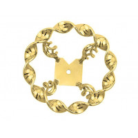 Flat Twisted Cage Steering Wheel - Gold Tone