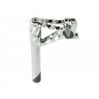 Double Twisted Double Bolt Handlebar Stem 21.1mm - Chrome