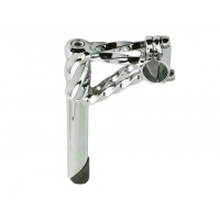 Double Twisted Double Bolt Handlebar Stem 22.2mm - Chrome