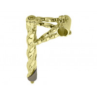 Double Twisted Double Bolt Handlebar Stem 22.2mm - Gold Tone