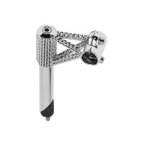 Quad Fine Twisted Double Bolt Handlebar Stem 22.2mm - Chrome