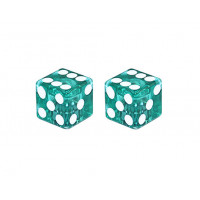 Valve Cap Dice - Clear Green/White