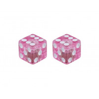 Valve Cap Dice - Clear Pink/White
