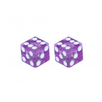 Valve Cap Dice - Clear Purple/White