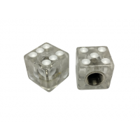 Valve Cap Dice - Clear/White