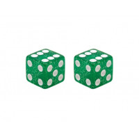 Valve Cap Dice - Glitter Green/White