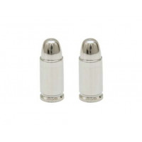Valve Cap 9mm Bullet - Silver