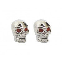 Valve Cap Skull - Chrome