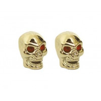 Valve Cap Skull - Gold Tone