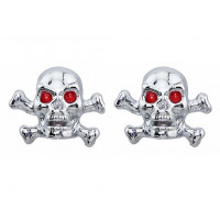 Valve Cap Skull & Crossbones - Chrome