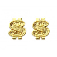 Valve Cap Dollar Sign - Gold Tone