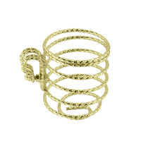 Square Twisted Cup Holder - Gold Tone