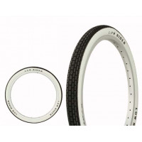 20 x 1.75 Brick Tread LOW(8)RIDER Raised Letter Tire - Black/Wide White Sidewall