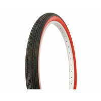26 x 2.125 Brick Tread Tire - Black/Red Sidewall