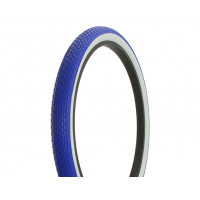 26 x 2.125 Brick Tread Tire - Blue/White Sidewall