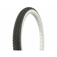 26 x 2.125 Heavy Diamond Tread Tire - Black/White Sidewall