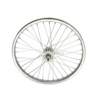 20x1.75 Inch Rear 36 Spoke Cross Wheel w/Coaster Hub - Chrome