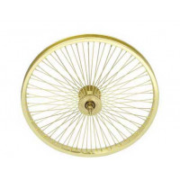 20 Inch Front 72 Spoke Radial Wheel - Gold Tone