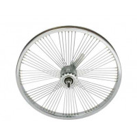 20 Inch Rear 72 Spoke Radial Fan Wheel w/Coaster Hub - Chrome