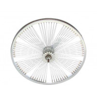 20 Inch Rear 144 Spoke Radial Fan Wheel w/Coaster Hub - Chrome
