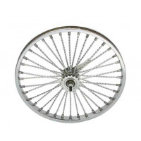 20 Inch Rear 36 Twisted Spoke Radial Wheel w/Coaster Hub - Chrome