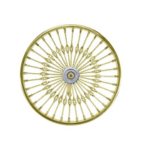 20 Inch Rear 36 Twisted Spoke w/Cage Radial Wheel w/Coaster Hub - Gold Tone